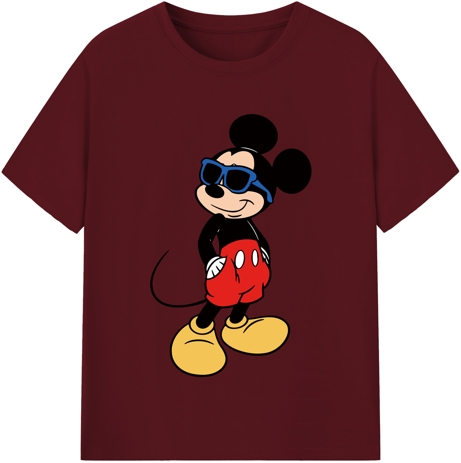 （画像用） ミッキーマウス Mickey Mouse 綿100％半袖Tシャツ（フロントプリント）